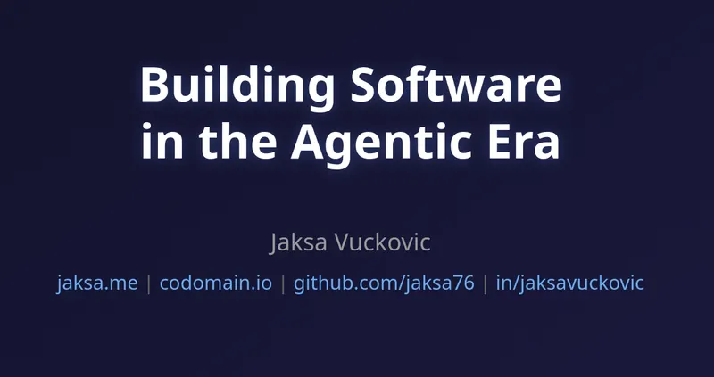 Building Software in the Agentic Era