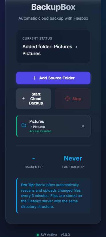 Backupbox Screenshot