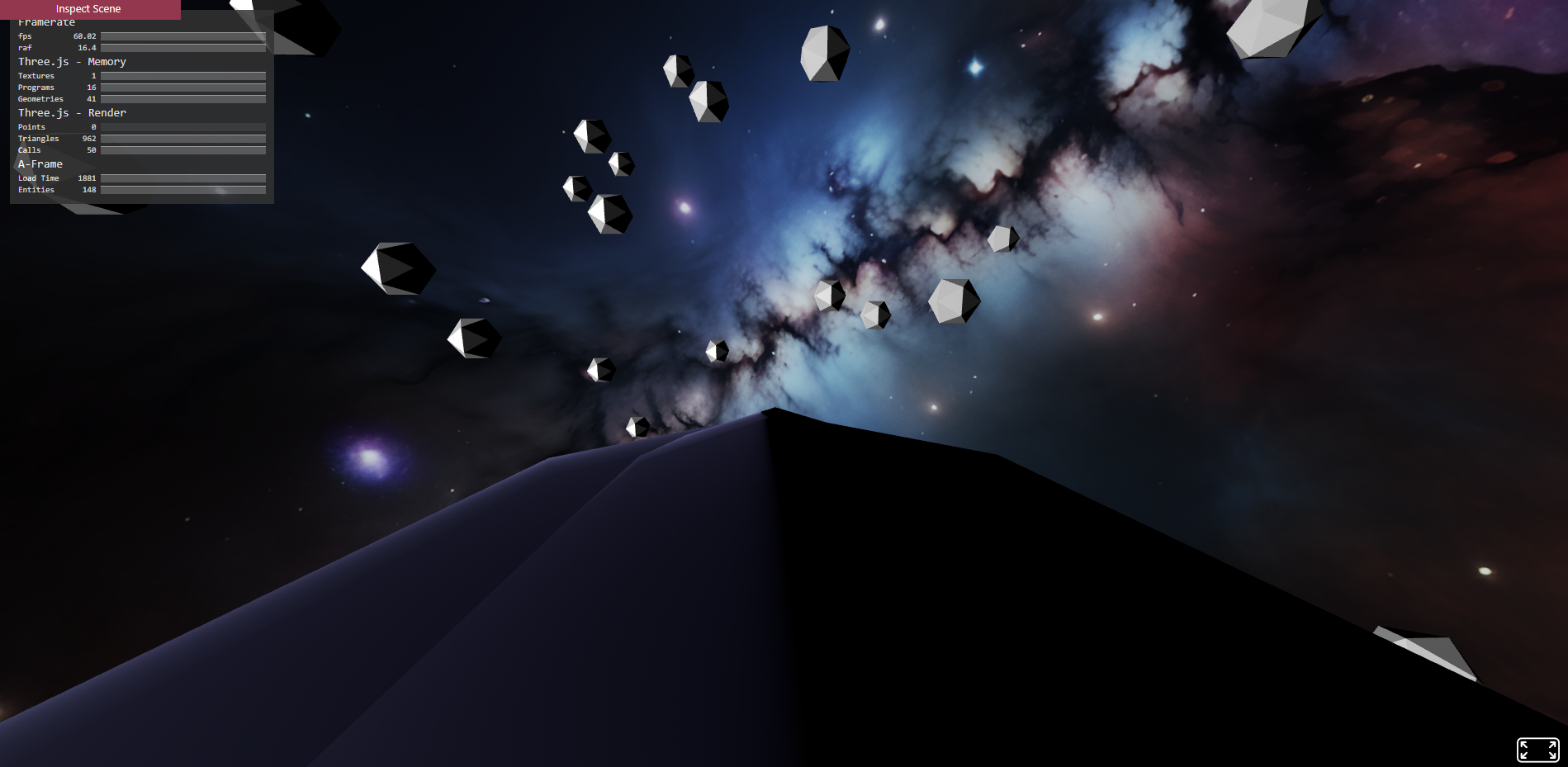Ship and asteroids